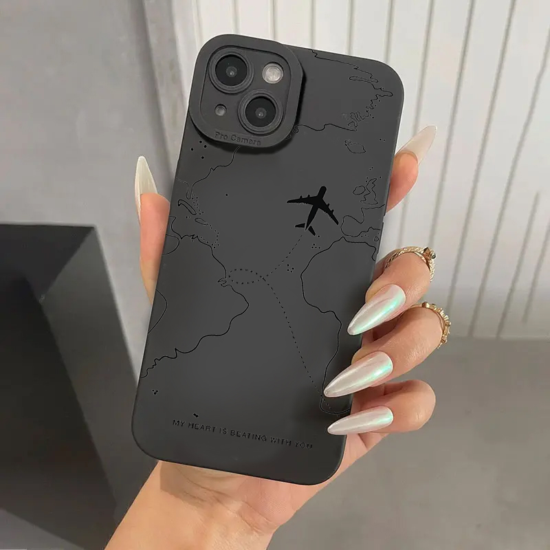 Samsung Galaxy S24 - Travel-nspired Airplane Route Design Phone Cases