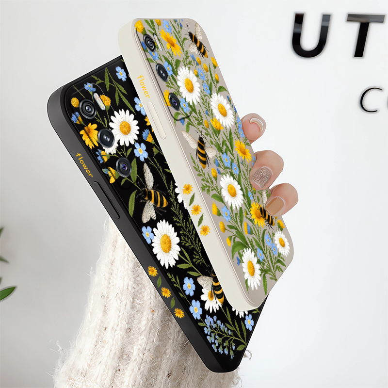 Cute Bee Floral Pattern Case F - Vivo V40 review and price