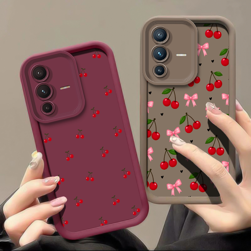 Bow Cherry Pattern Phone Case  - Vivo V40 review and price